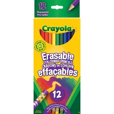 Crayola 12 Erasable Coloured Pencils