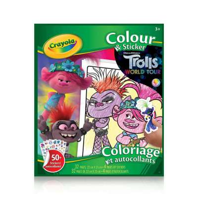 Crayola Color & Sticker Book - Trolls World Tour