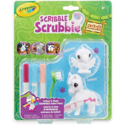 Crayola Scribble Scrubbie Safari Animals - Zebra and Bird