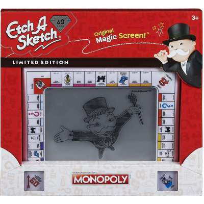 Etch A Sketch Classic, Monopoly Limited-Edition Drawing Toy with Magic Screen