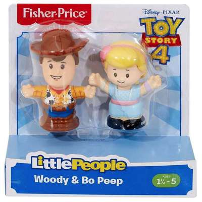 Fisher Price Toy Story 4 Little People Woody & Bo Peep Figure 2-Pack