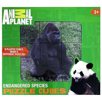 Animal Planet Species Puzzle Cubes - 9 Plastic Cubes Make 6 Different Puzzles