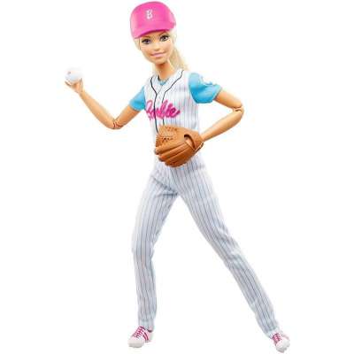 Barbie Ultra-Flexible Baseball Doll with Mitt