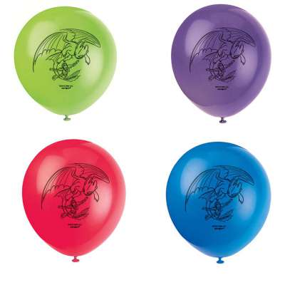 How to Train Your Dragon: The Hidden World - 12 Inch Latex 8 Balloons