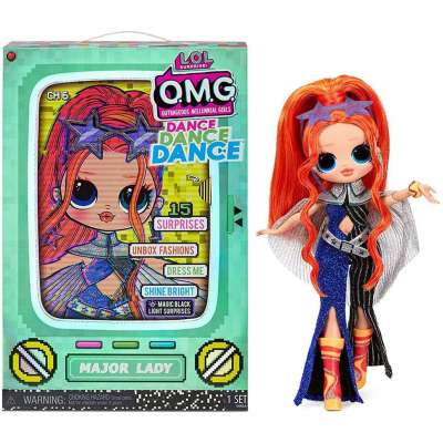 LOL Surprise OMG Dance Dance Dance Major Lady Fashion Doll with 15 Surprises