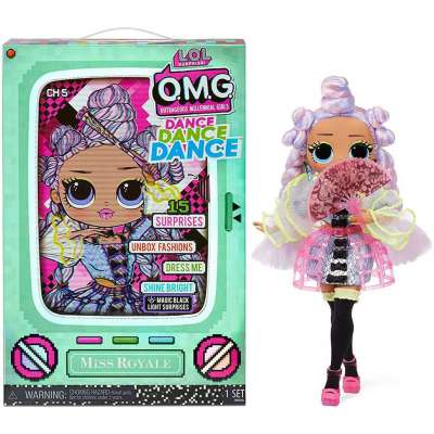 LOL Surprise OMG Dance Dance Dance Miss Royale Fashion Doll with 15 Surprises