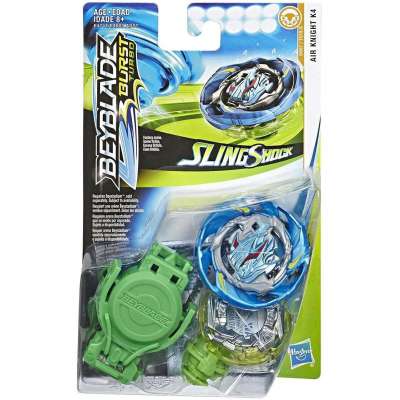 Beyblade Burst Turbo Slingshock Air Knight K4 Starter Pack with Spin Launcher