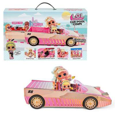 LOL Surprise! Car-Pool Coupe with Exclusive Doll, Surprise Pool & Dance Floor