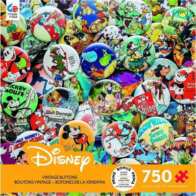 Ceaco Disney Collections Vintage Buttons Jigsaw Puzzle 750 Pieces Multi-colored