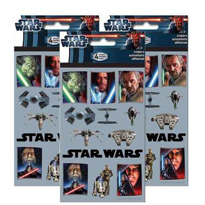 Star Wars The Saga Sticker Sheets [3 Packs of 4 Sheets Ea]