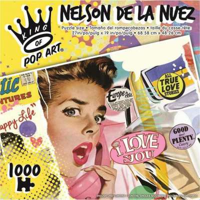 King of Pop Art - Nelson De La Nuez - I Love You - 1000 Piece Puzzle