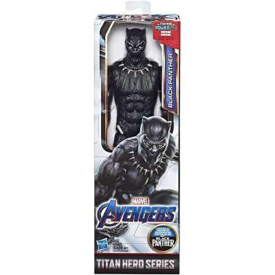 Black Panther 12-Inch-Scale Action Figure Toy with Titan Hero Power FX Port