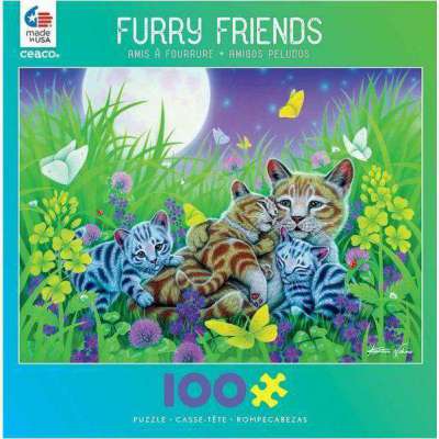 Ceaco Furry Friends Family Cat - 100 Piece Puzzle