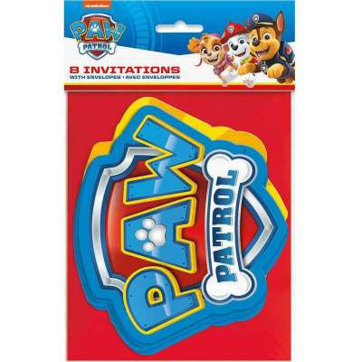 Paw Patrol Large Invitations 8ct