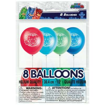 PJ Masks Birthday Party Latex Balloons 8ct