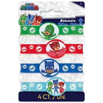 PJ Masks Birthday Party Stretchy Bracelets 4ct