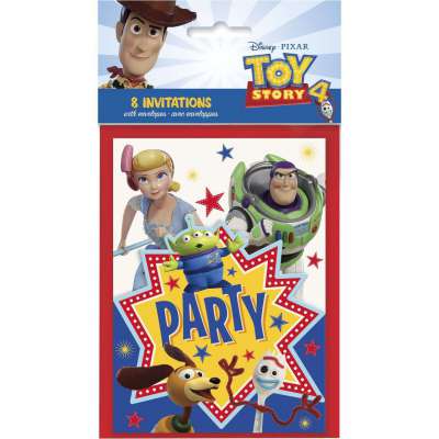 Disney Toy Story 4 Movie Invitations (8 Per Package)