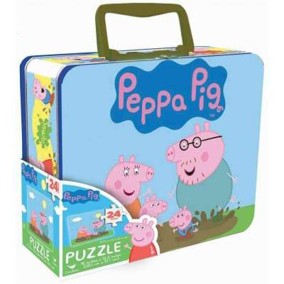 Peppa Pig Piece Puzzle in Tin Box with Handle