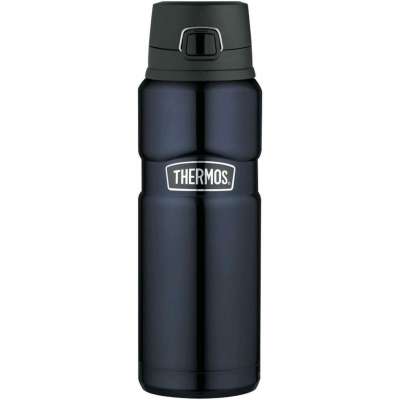 Thermos Stainless King Vacuum-Insulated Drink Bottle, 24 Ounce, Midnight Blue