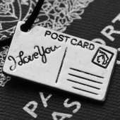 I Love You Post Card Pendant