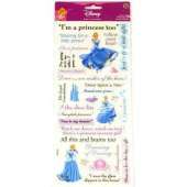 Sandylion Disney Stickers Packaged, Cinderella Phrases- Set of 2