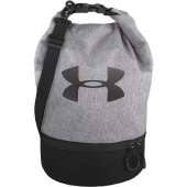 Under Armour Dual Compartment Lunch Bag, 8.5x7.5x12.6, Heather Gray with Black Logo