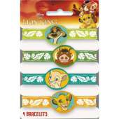 The Lion King Birthday Party Favor Rubber Bracelets - 4 Per Package