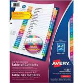 Avery Ready Index A-Z Customizable Table of Contents Multicolour Tabs 1 Set