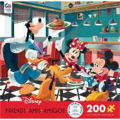 Ceaco 200 Piece Disney Friends - Disney Diner Jigsaw Puzzle, Kids and Adults